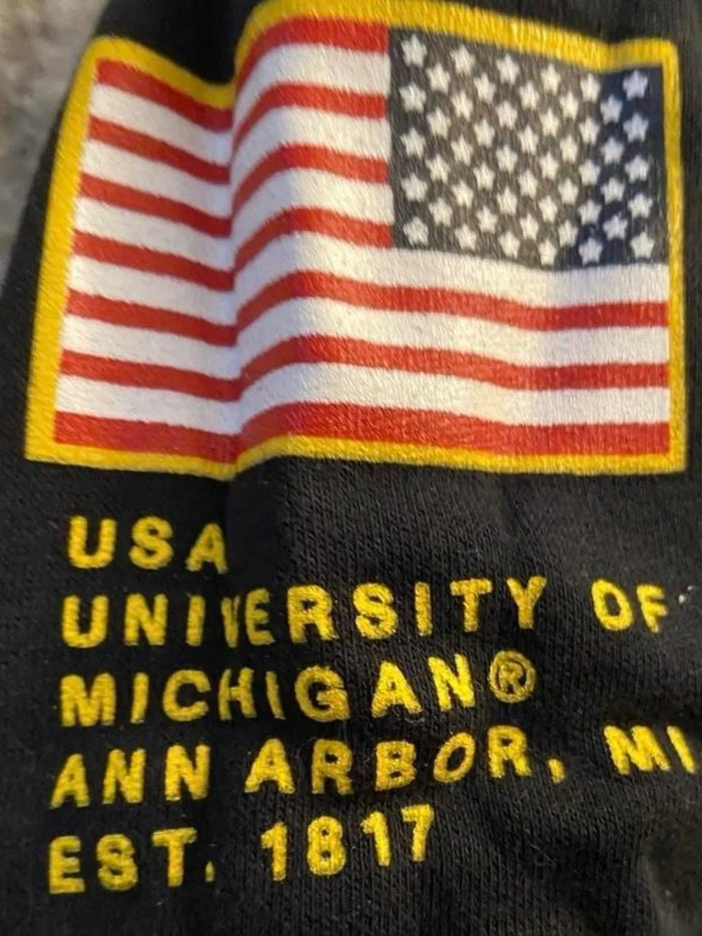 Nike Jordan Michigan Wolverines Black Hoodie Size Small